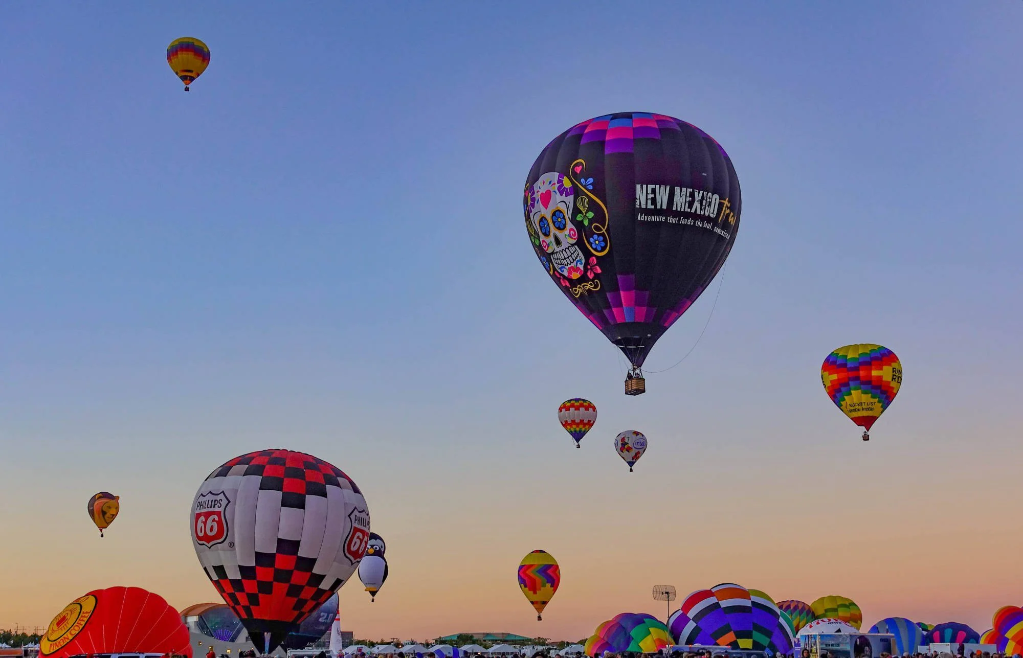 Hot-air balloon in the Agafay Desert near Marrakech