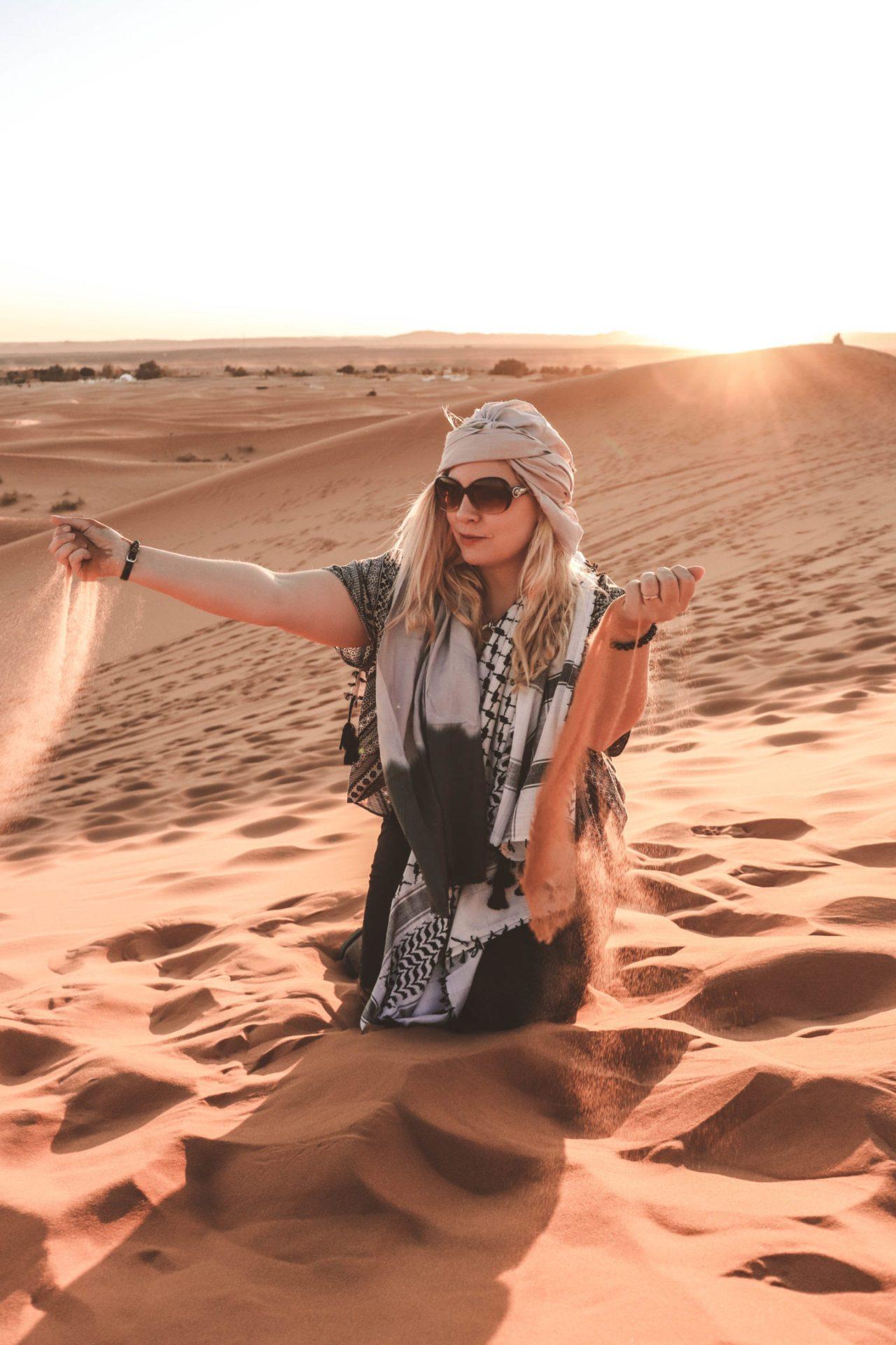 Berber man in the Moroccan Sahara desert