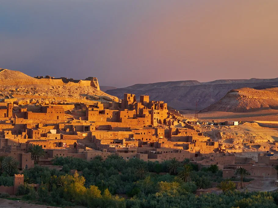 Camel trek in the Moroccan Sahara
