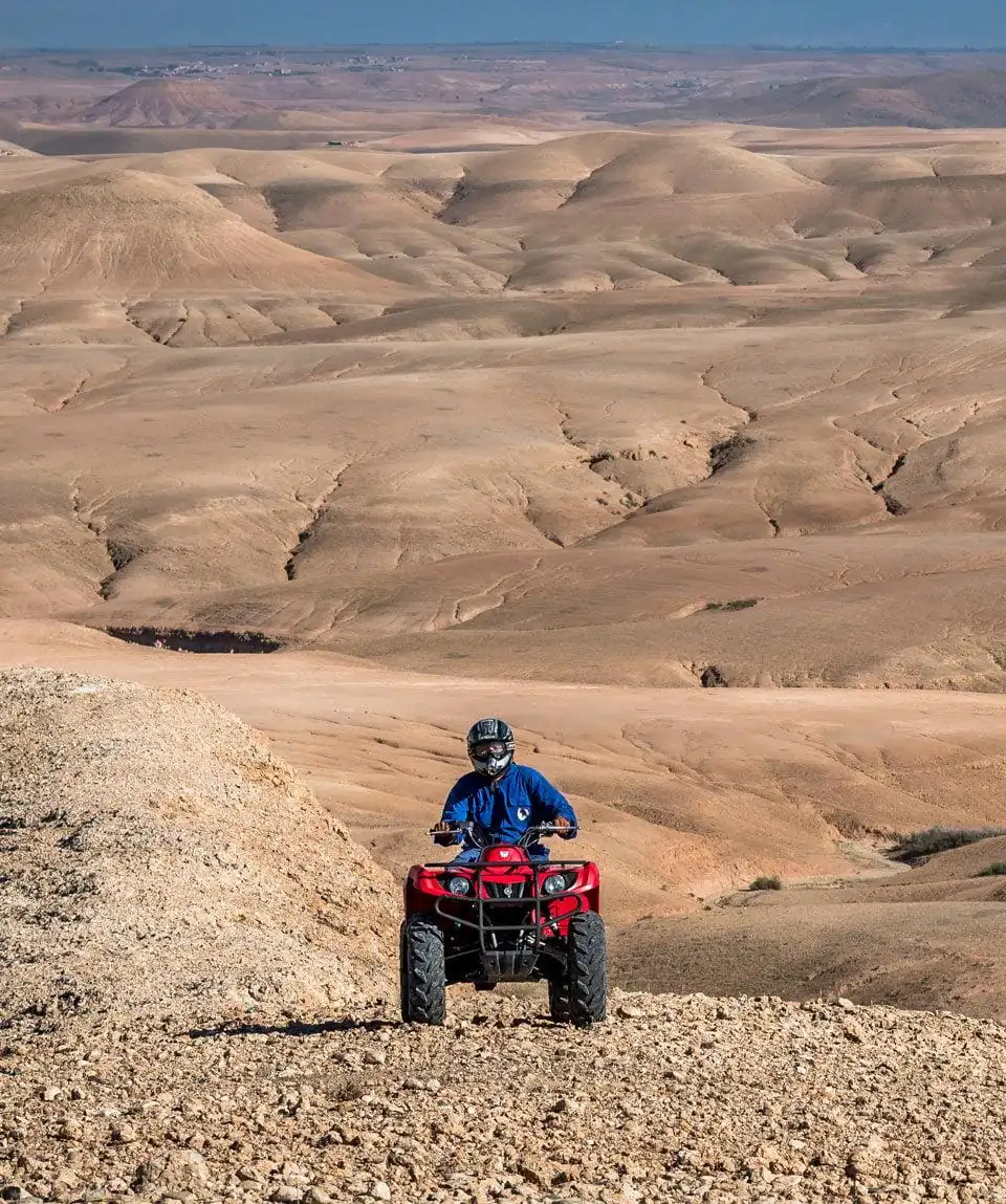Quad biking in the Agafay Desert near Marrakech